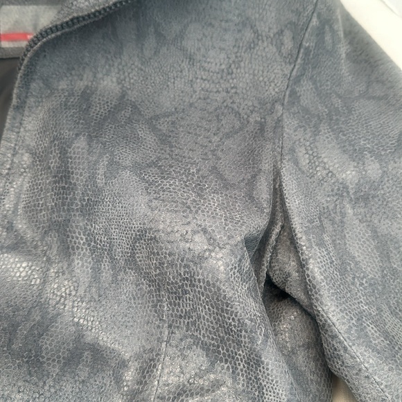 Brandon Thomas Python print Gray leather jacket - Picture 9 of 9